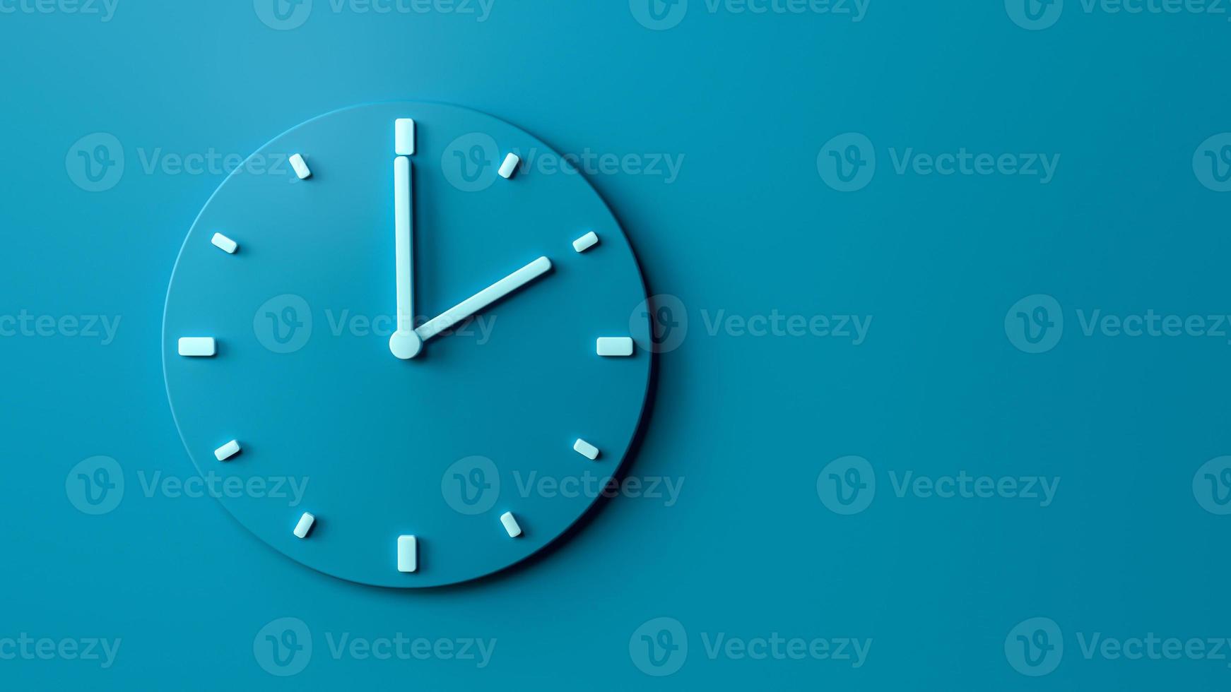 2 o clock sea blue Office Wall Clock 3d illustration 7977162 Stock