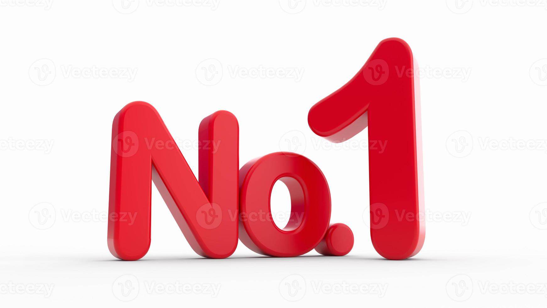 No 1 Champion or Winner 3D number one for 1st place isolated white background 3d illustration photo