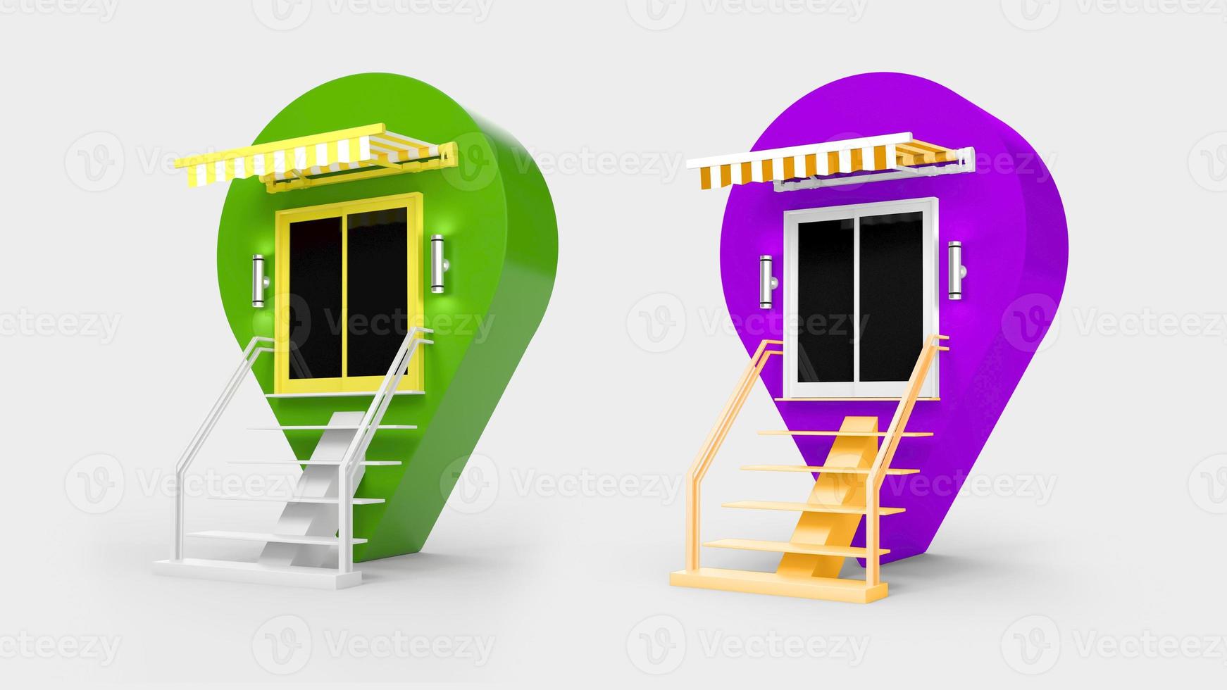 Colorful Location Map Pin 3d illustration photo