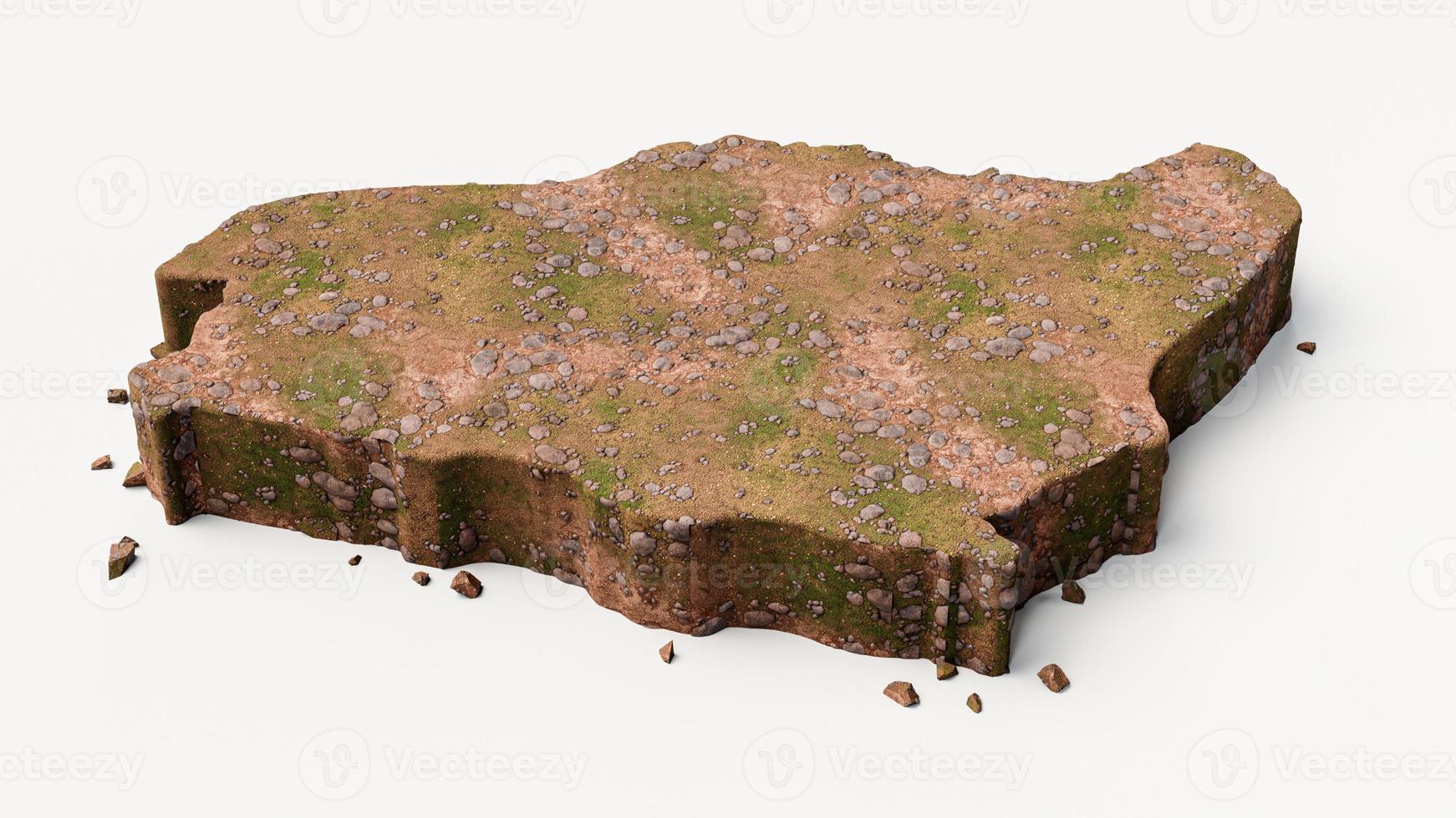 Saudi Arabia Map Grass and ground texture 3d illustration SA photo