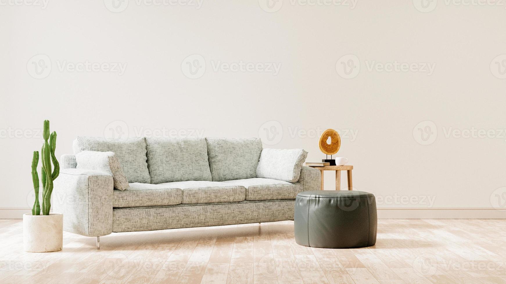 Modern vintage interior of living room - 3D Rendering photo