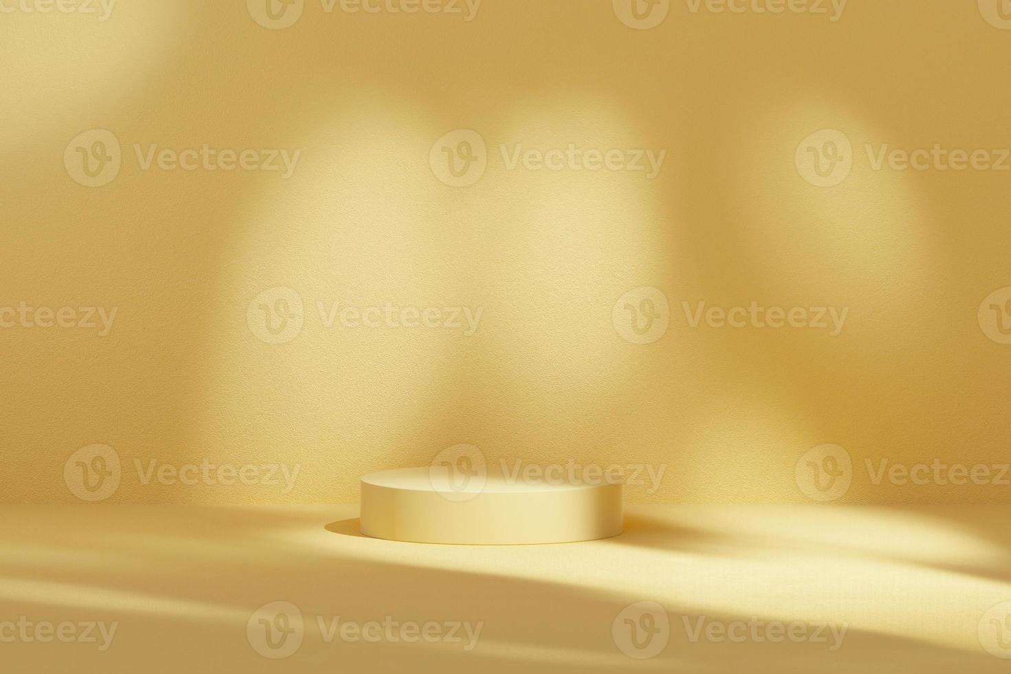 3D rendering Mock up summer podium for product design, minimal display. shadow overlay. photo