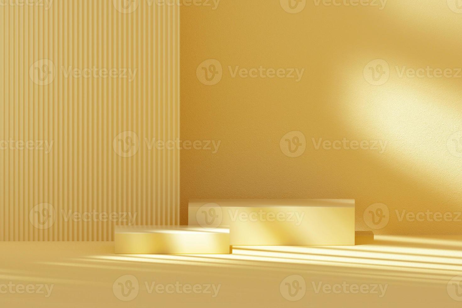 3D rendering Mock up summer podium for product design, minimal display. shadow overlay. photo