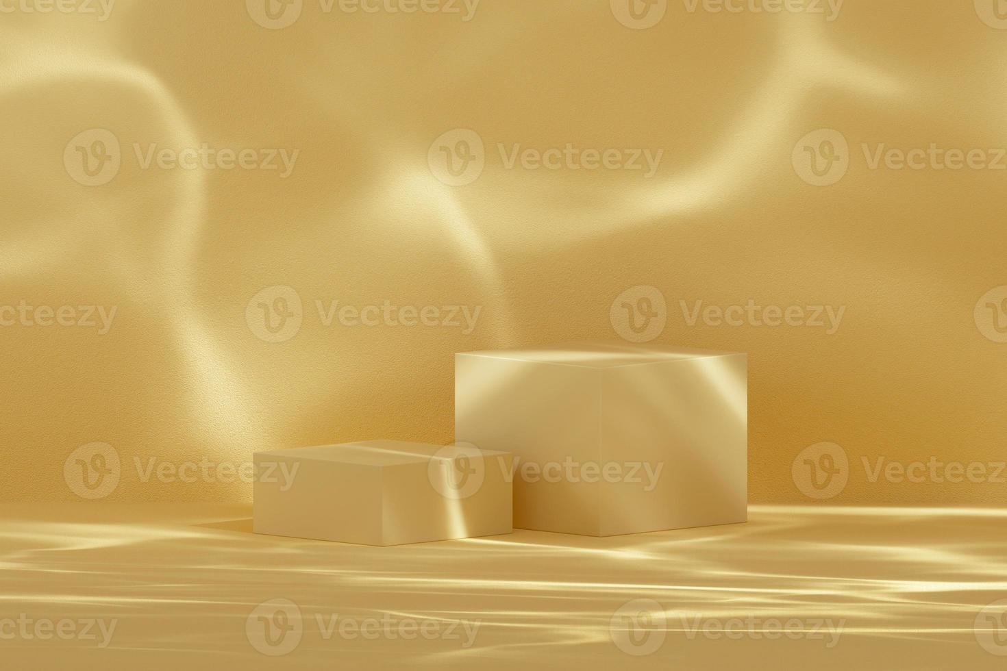 3D rendering Mock up summer podium for product design, minimal display. shadow overlay. photo