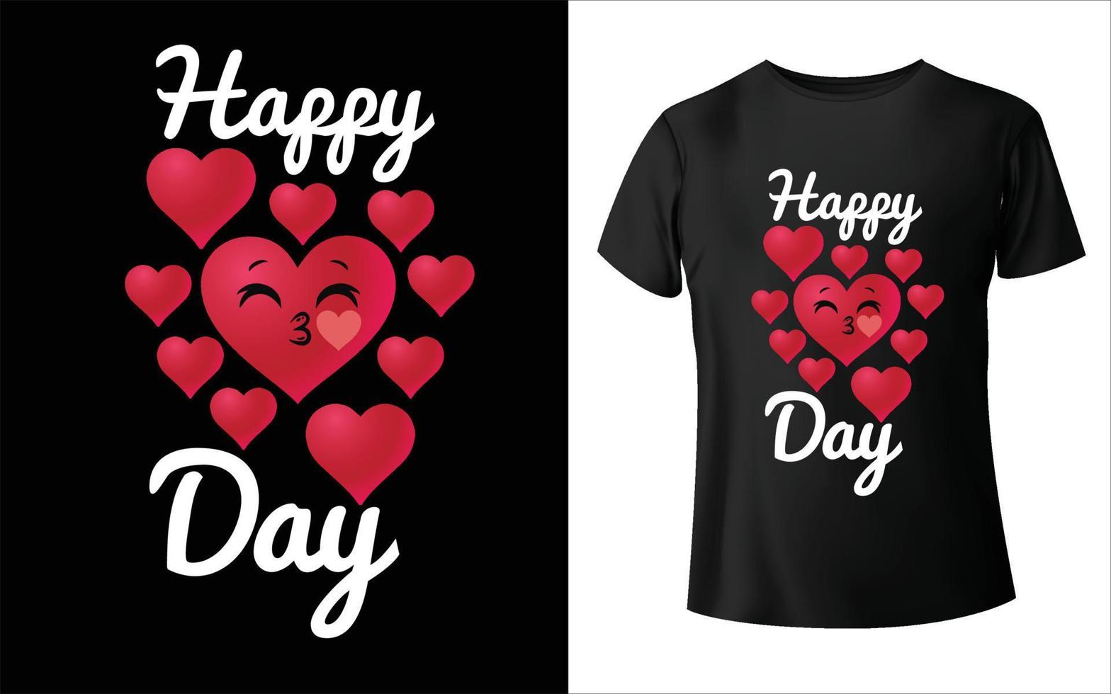 World Kiss Day T Shirt Design Happy Kiss Day T Shirt Design vector