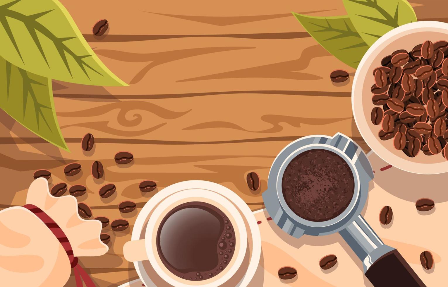 Coffee Beans Background vector