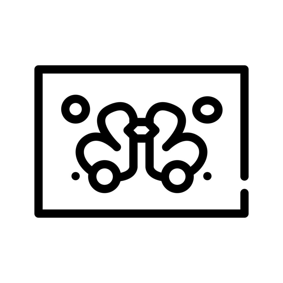 prueba de rorschach línea icono vector ilustración plana