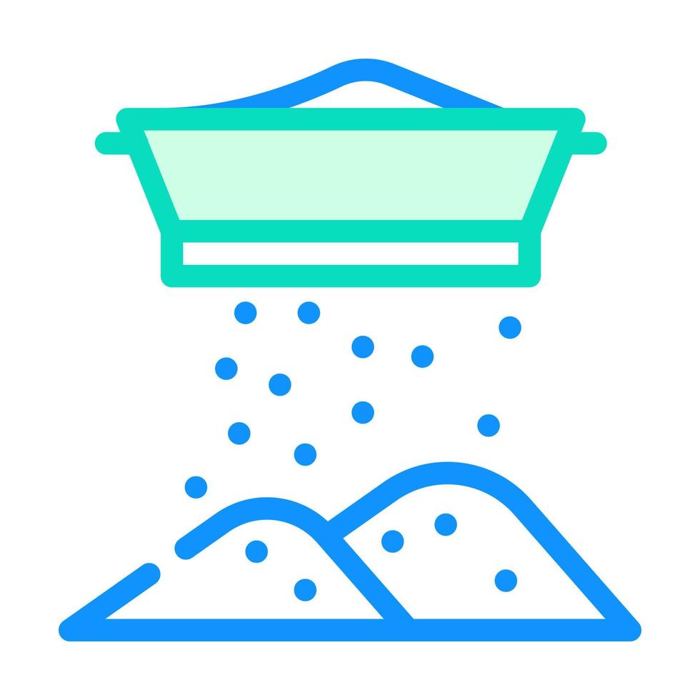 flour sifting color icon vector illustration