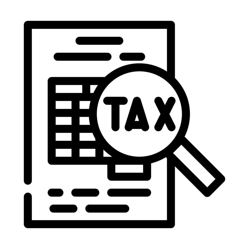 searching tax line icon vector illustration