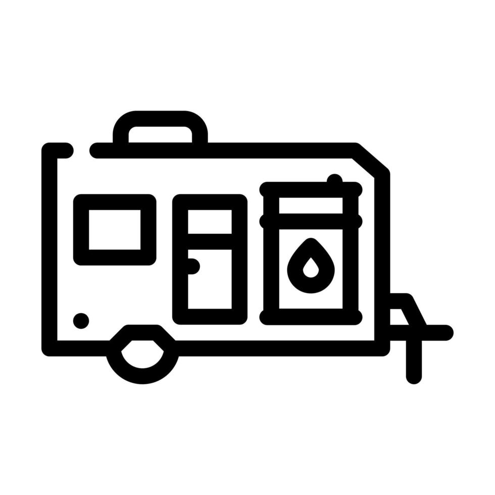 trailer with water line icon vector illustration