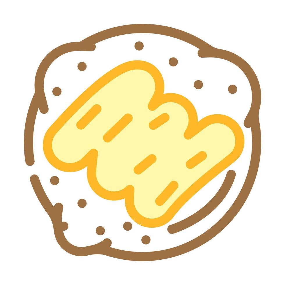 cookies with peanut butter color icon vector illustration