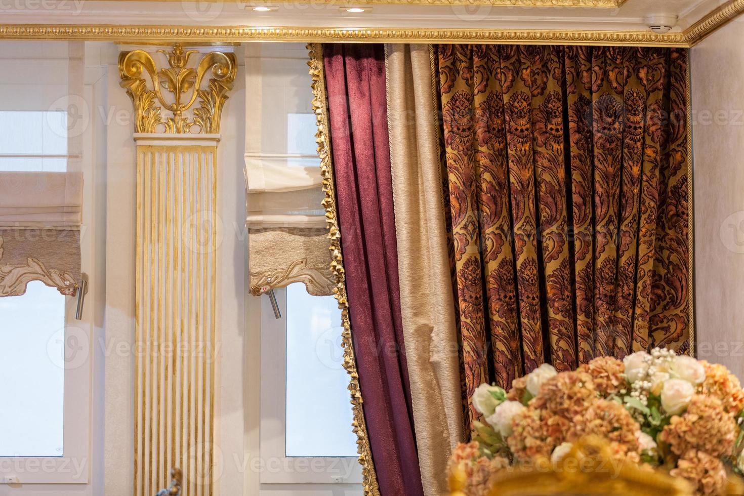 window with curtains photo