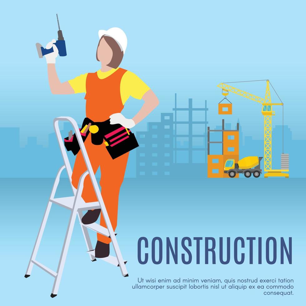 Under construction vector for designer.