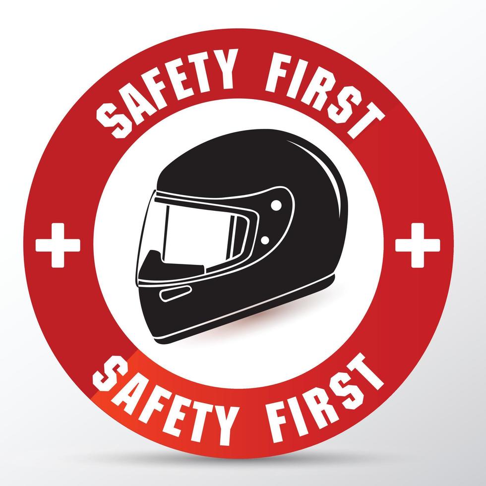 Safety first vector illustration.