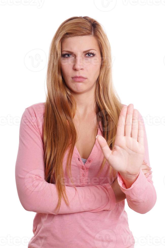 stop gesture hand sign photo