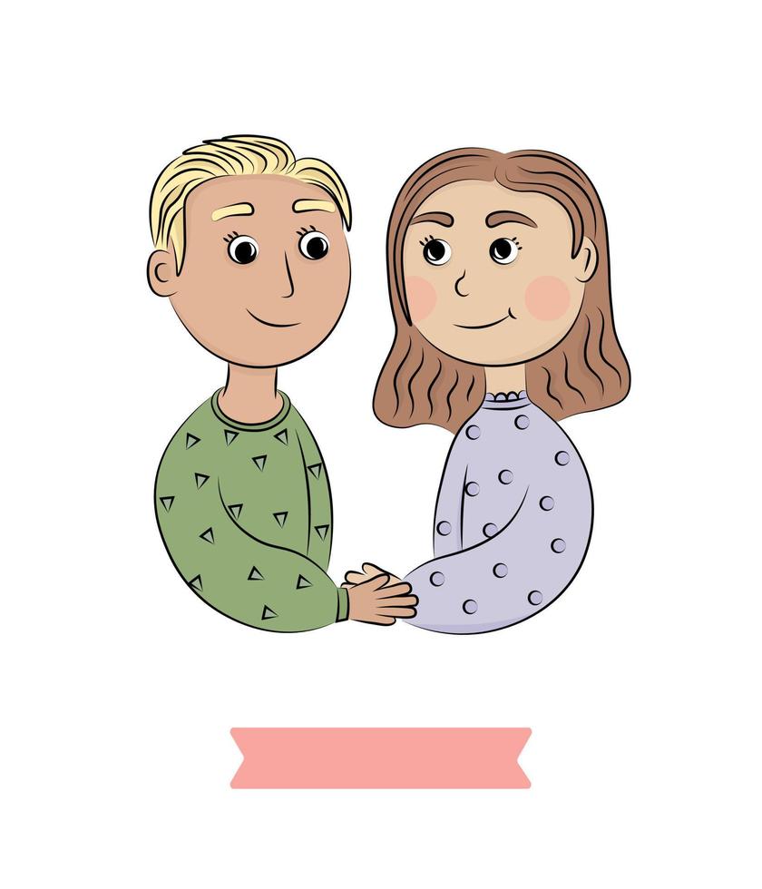 boy and girl vector