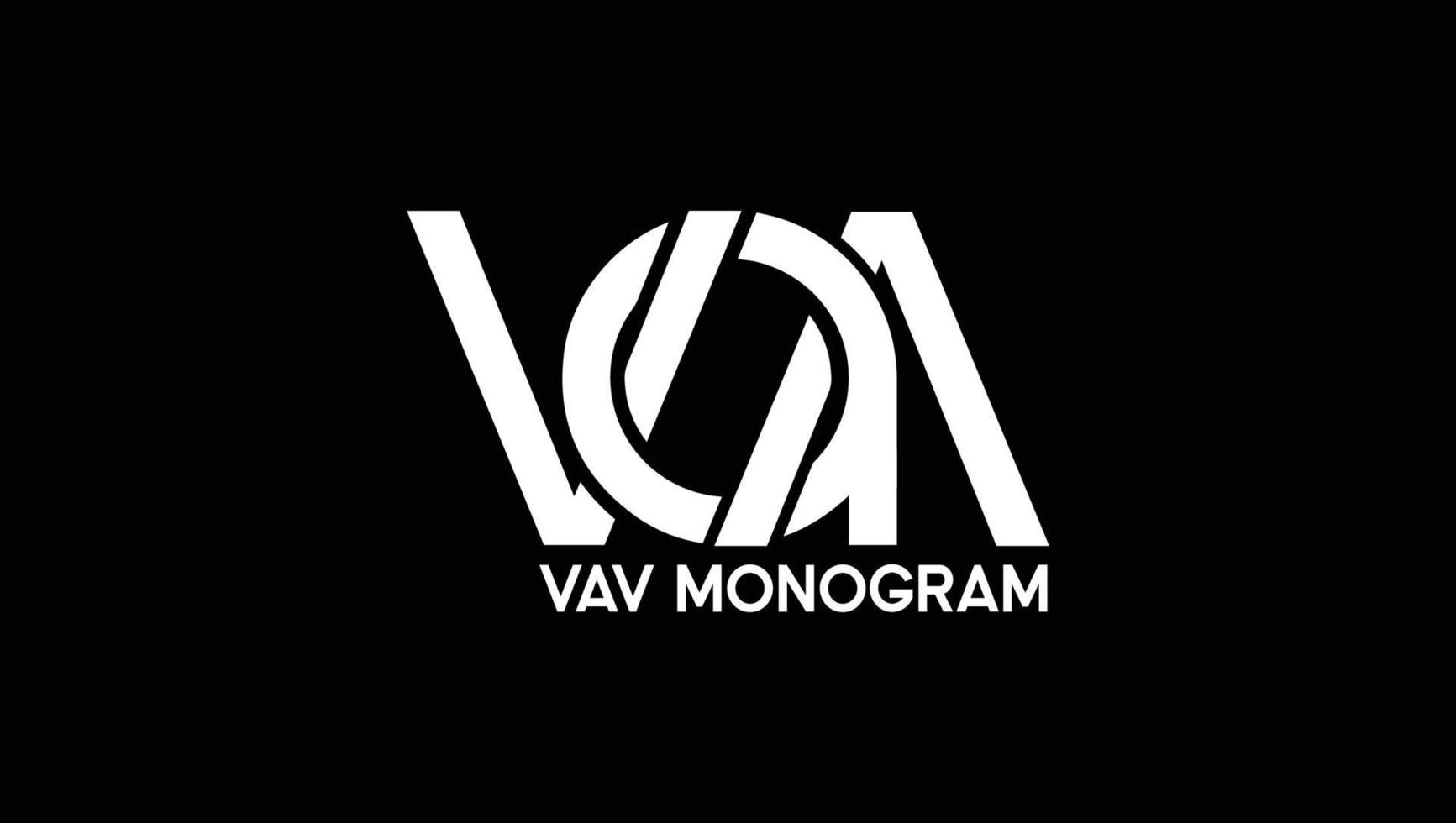 VAA or VAV Monogram Name Initials Logo Design vector