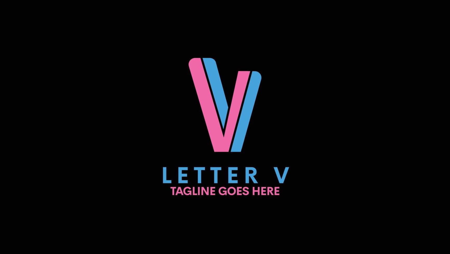 Letter V Monogram Logo Design Template vector