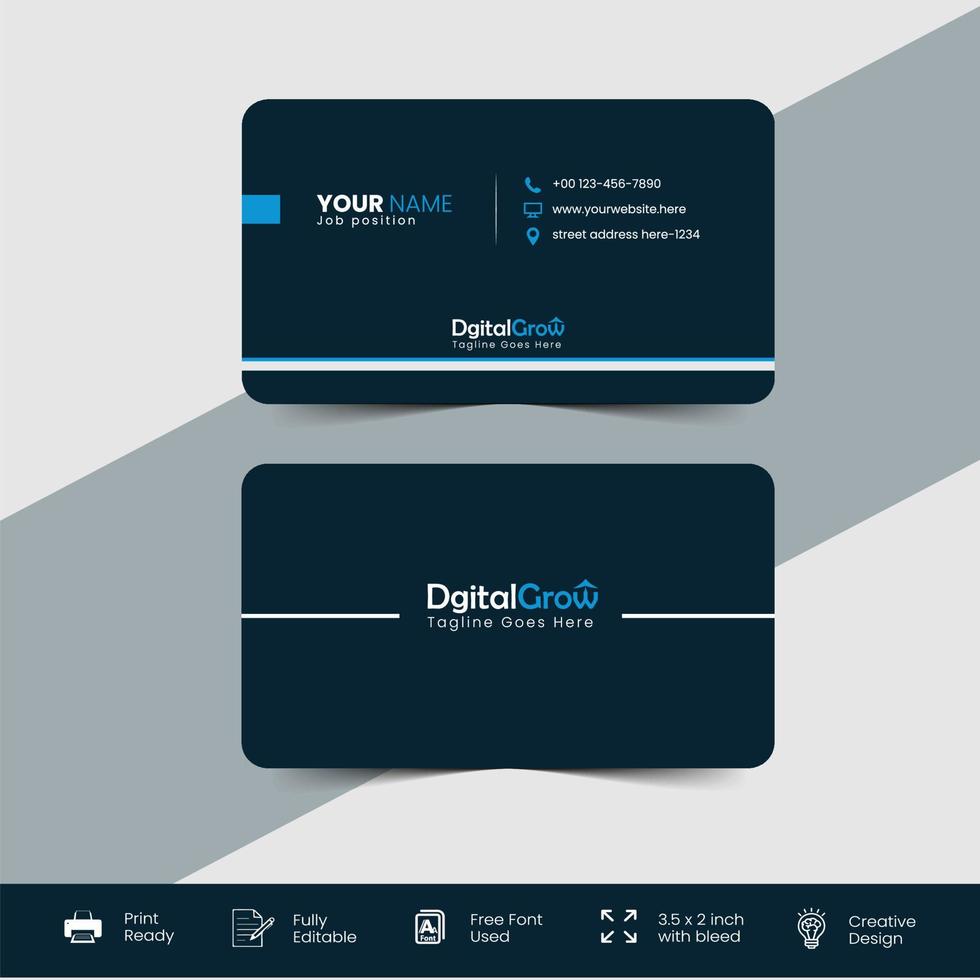 Creative business card template design vector