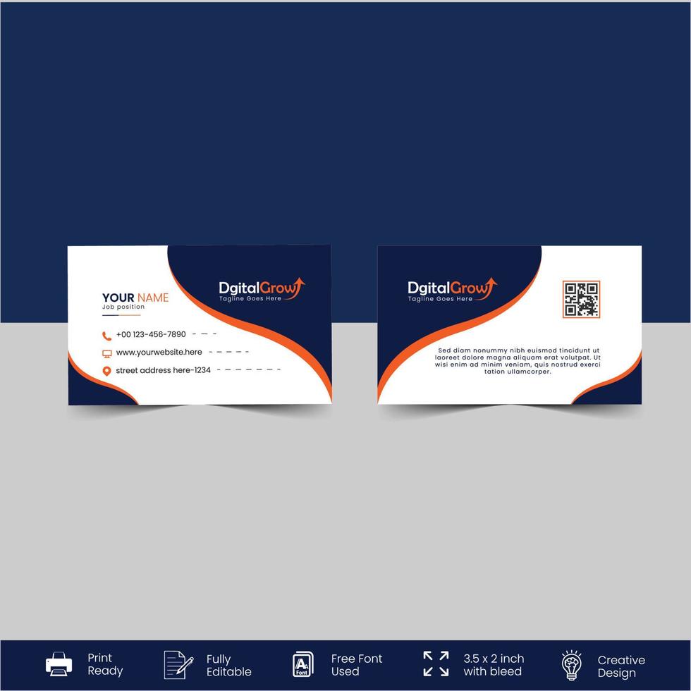 Creative business card template design vector