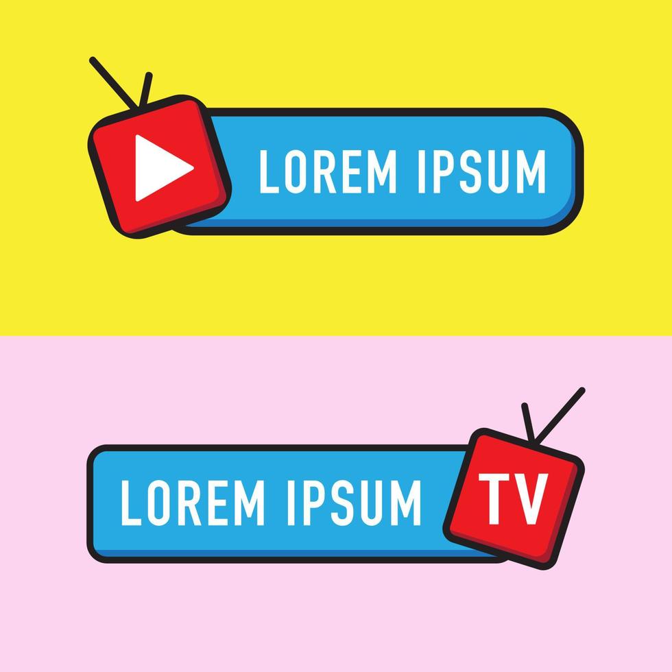 youtube, plantilla de diseño de logotipo de canal de televisión de instagram vector