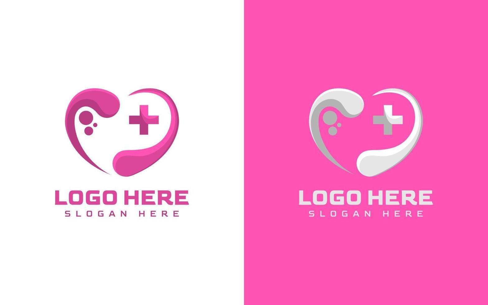 logotipo de corazón simple para su empresa vector
