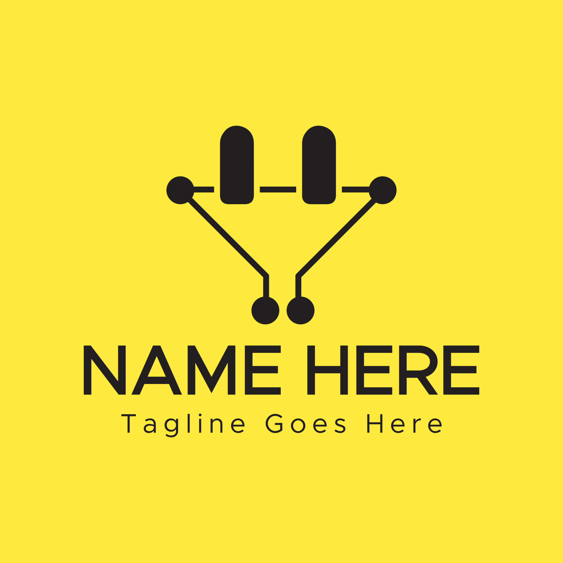 Minimalistic Electric Plug Logo.Black Color Electronics Logo. 7978541