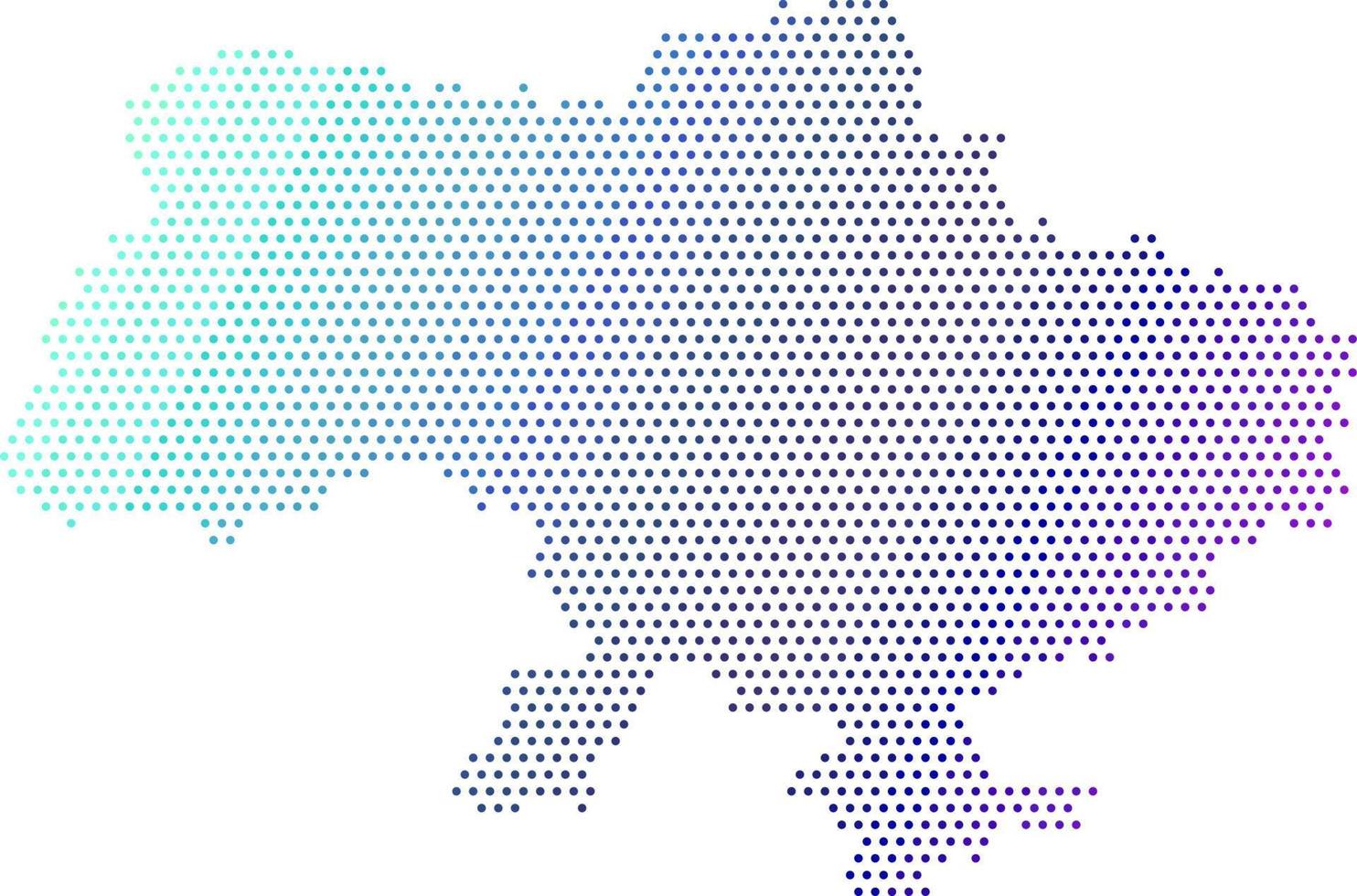 Ukraine dotted map. Pixel map of Ukraine. Vector illustration