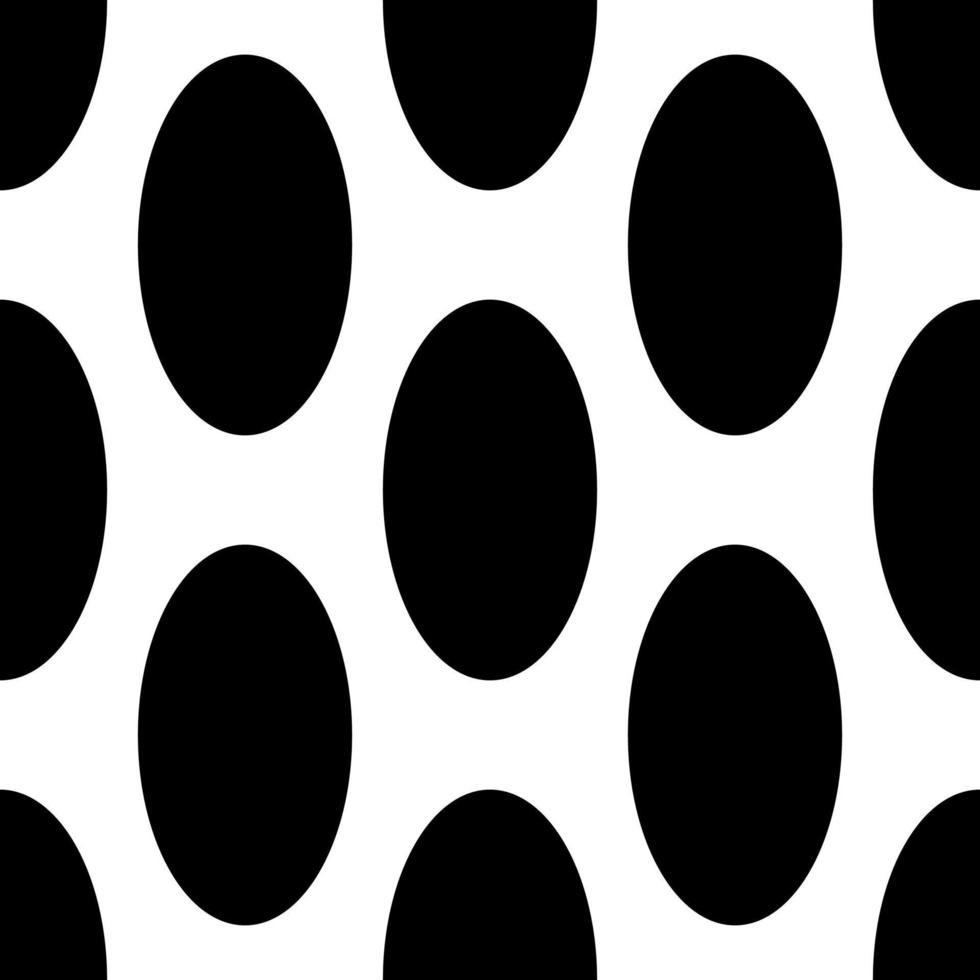 ovals - seamless pattern black and white vector