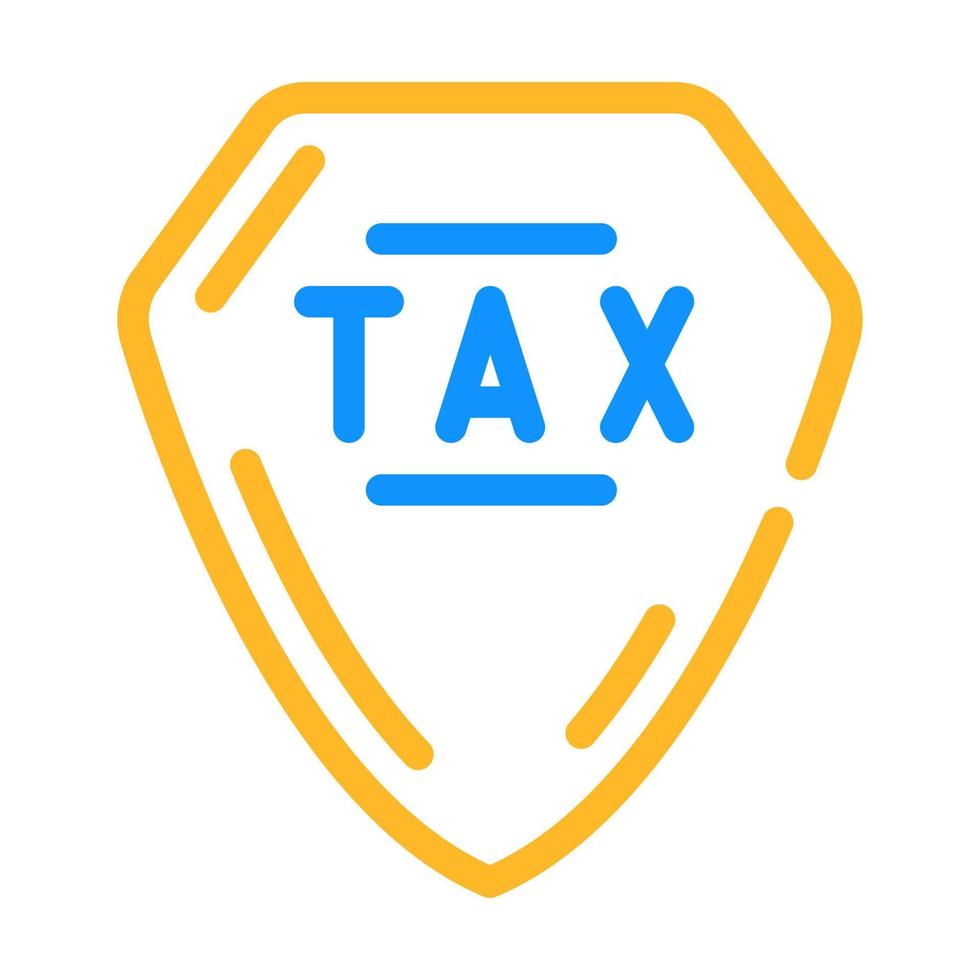 protection tax color icon vector illustration