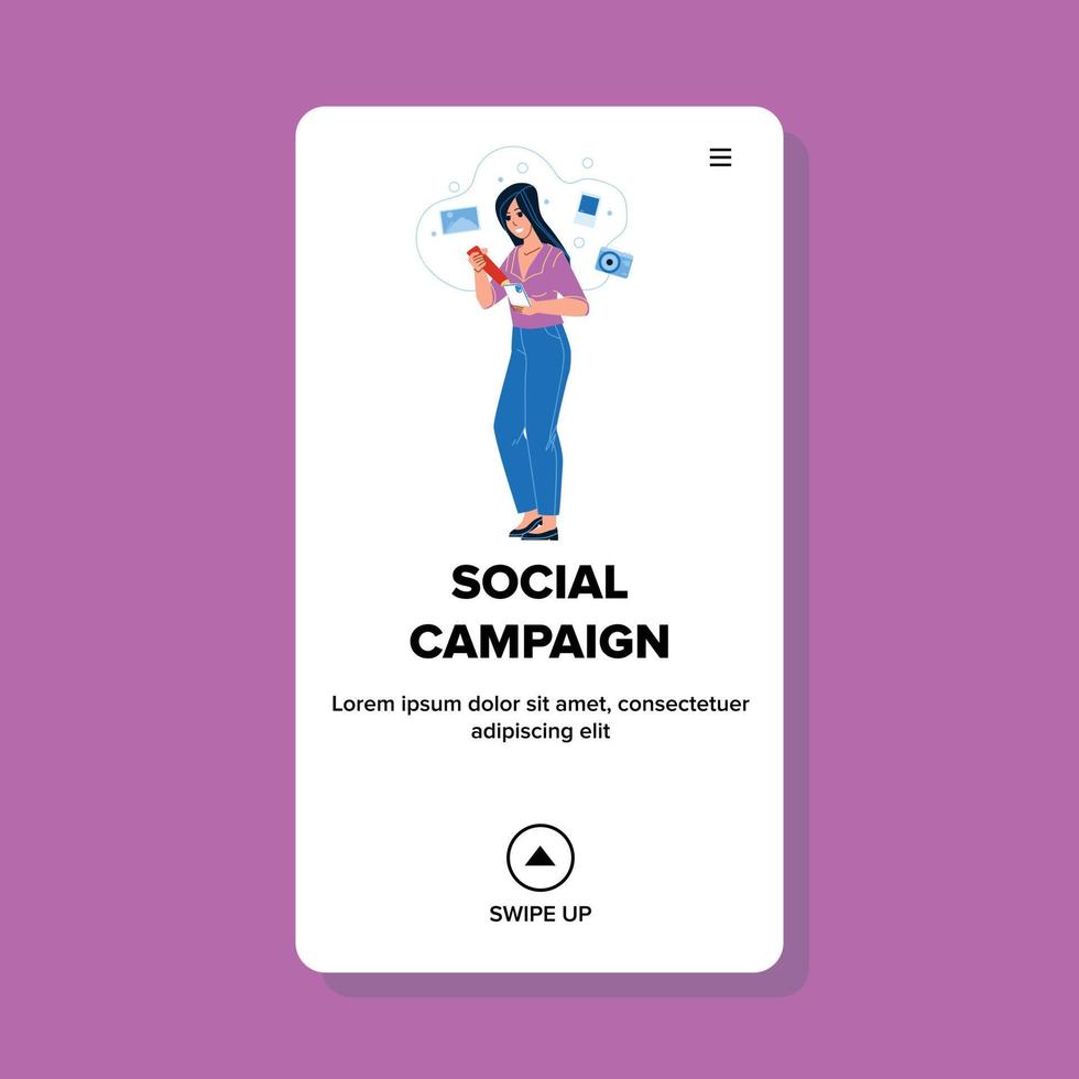 vector de estrategia de marketing de éxito de campaña social