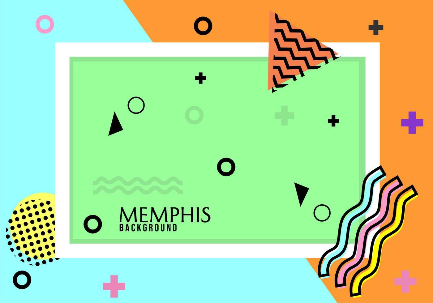 fondo verde pastel en un colorido estilo memphis. diseño para pancarta, web, afiche vector