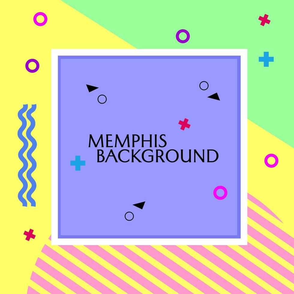 lindo y colorido diseño de portada con elementos de estilo memphis. diseño para pancarta, afiche, web vector