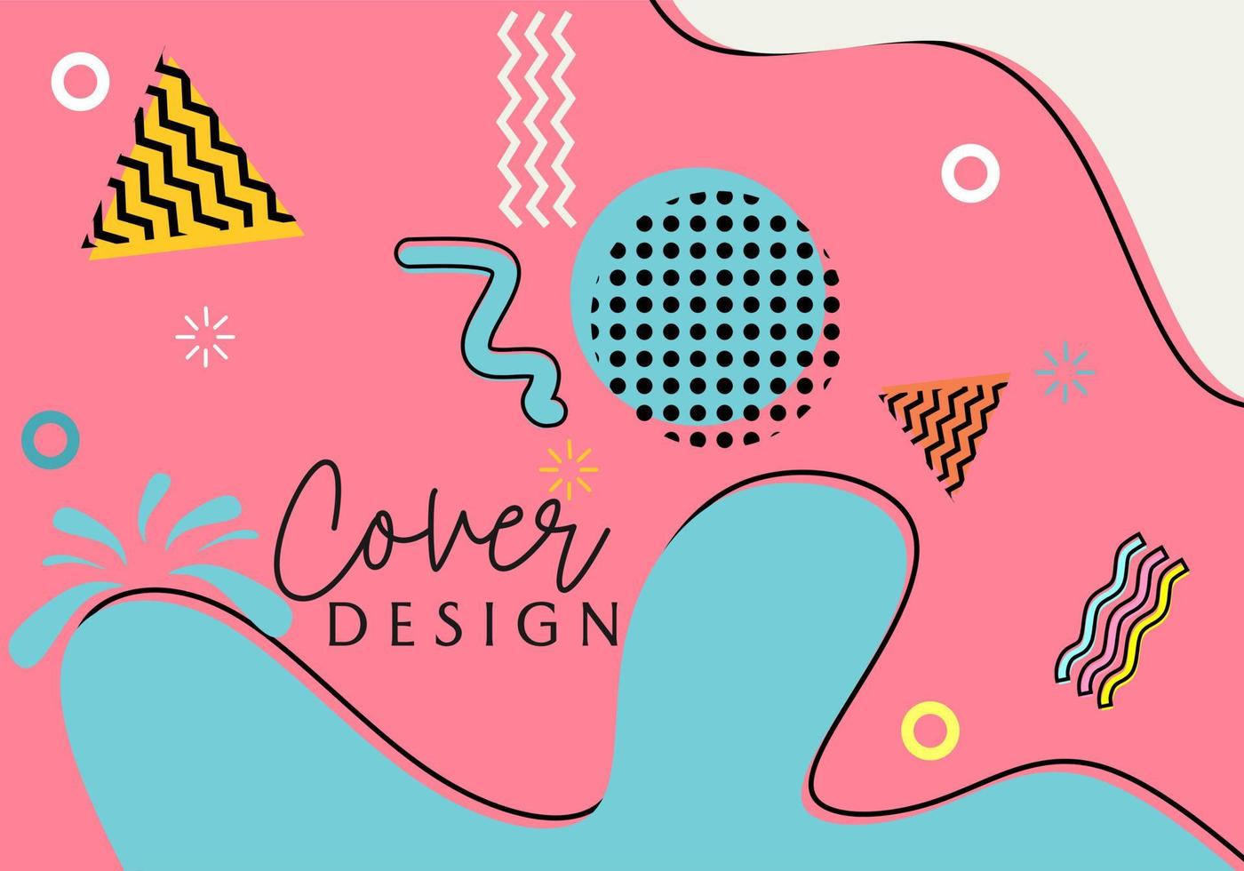 pink abstract memphis background design. design for website, cover, banner vector
