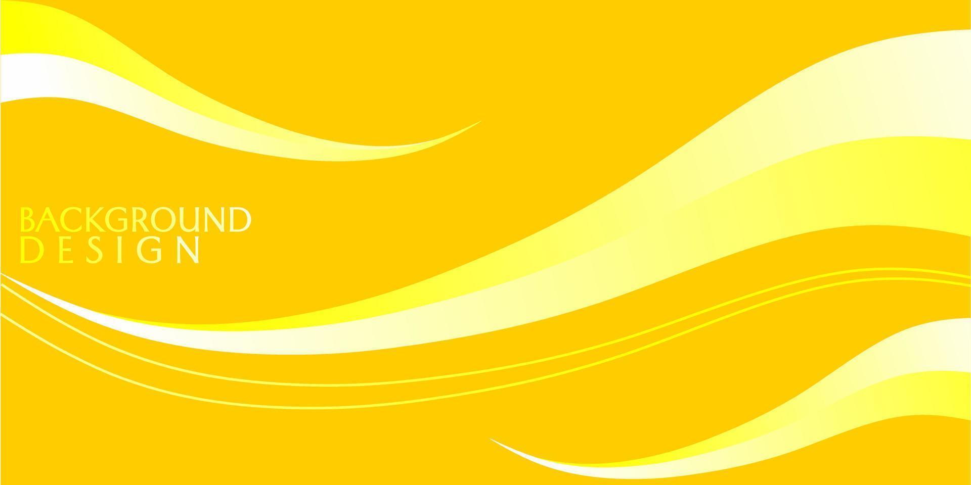 yellow abstract background with smooth texture and curves. blank design for banner, landing page, website vector