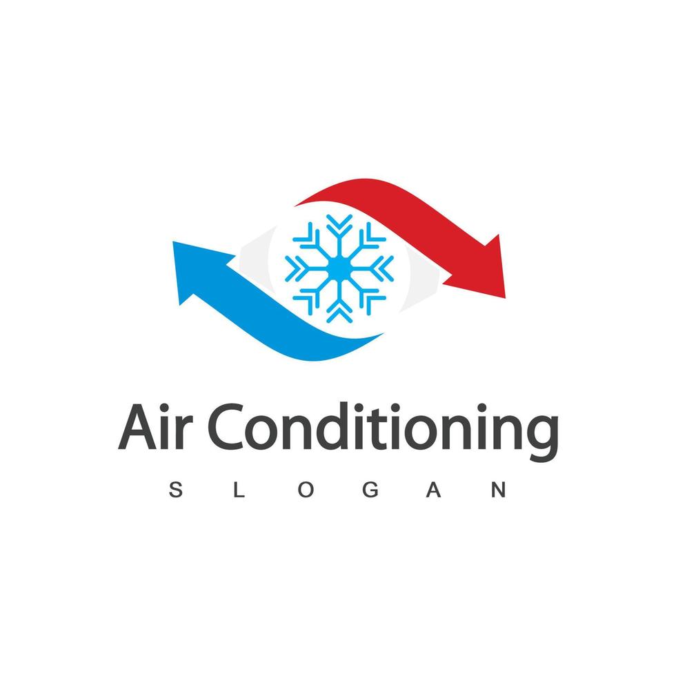 logotipo de aire acondicionado, concepto de logotipo hvac vector