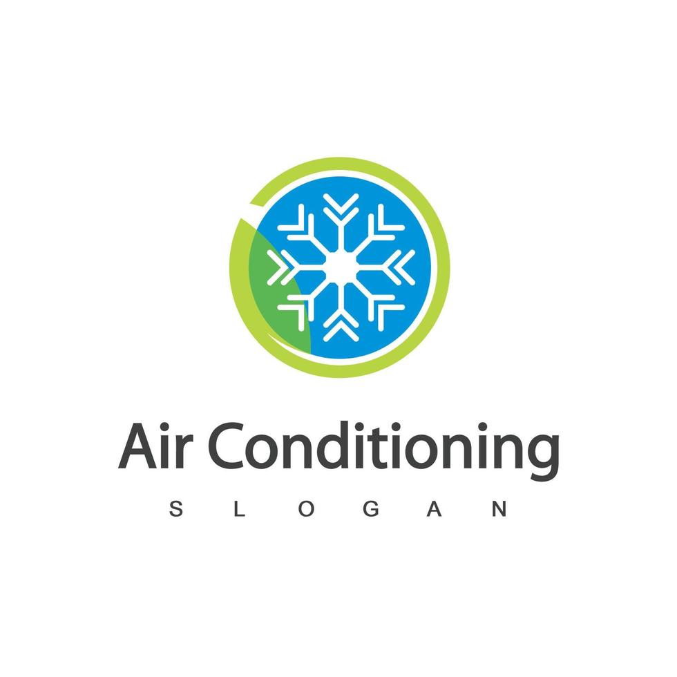 logotipo de aire acondicionado, concepto de logotipo hvac vector