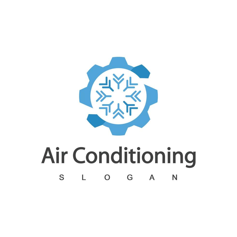 logotipo de aire acondicionado, concepto de logotipo hvac vector