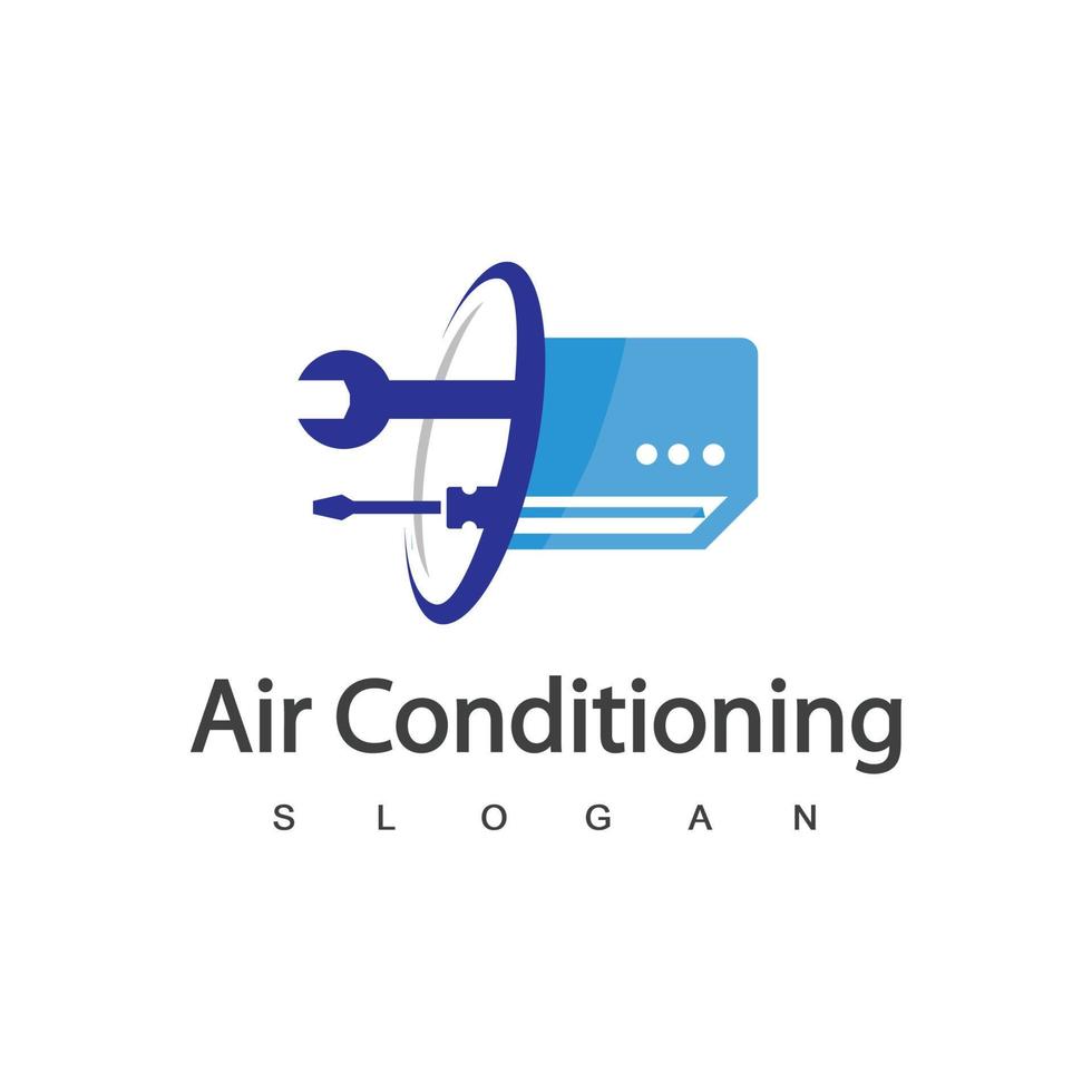 logotipo de aire acondicionado, concepto de logotipo hvac vector