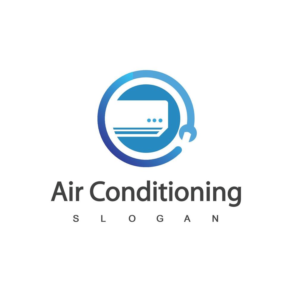 logotipo de aire acondicionado, concepto de logotipo hvac vector