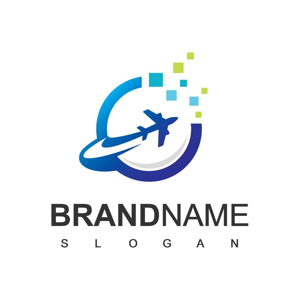 plantilla de diseño de logotipo de agencia de viajes y viajes vector
