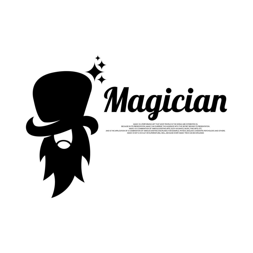 diseño de logotipo de mago vector