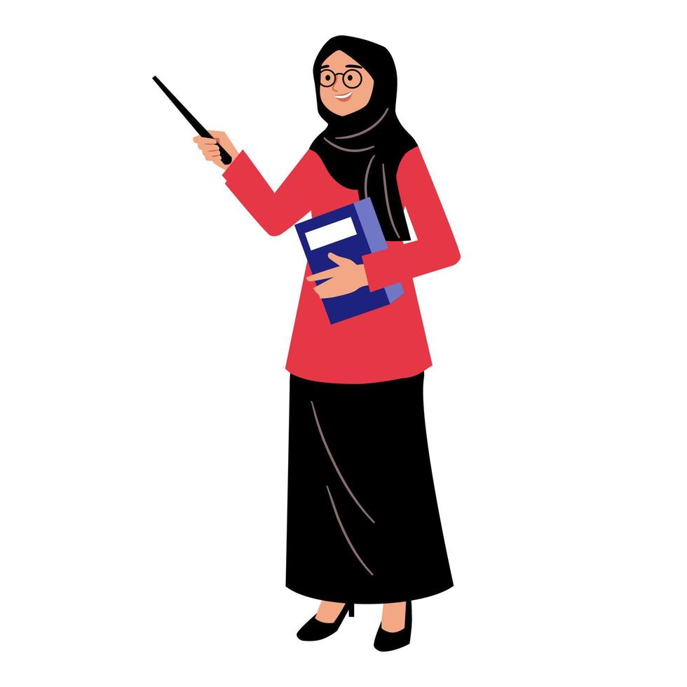 Muslim Women Teacher 7979054 Vector Art At Vecteezy