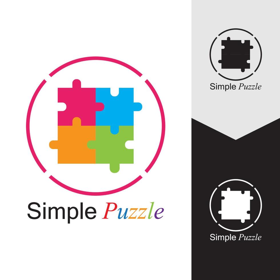 Puzzle vector icon illustration background