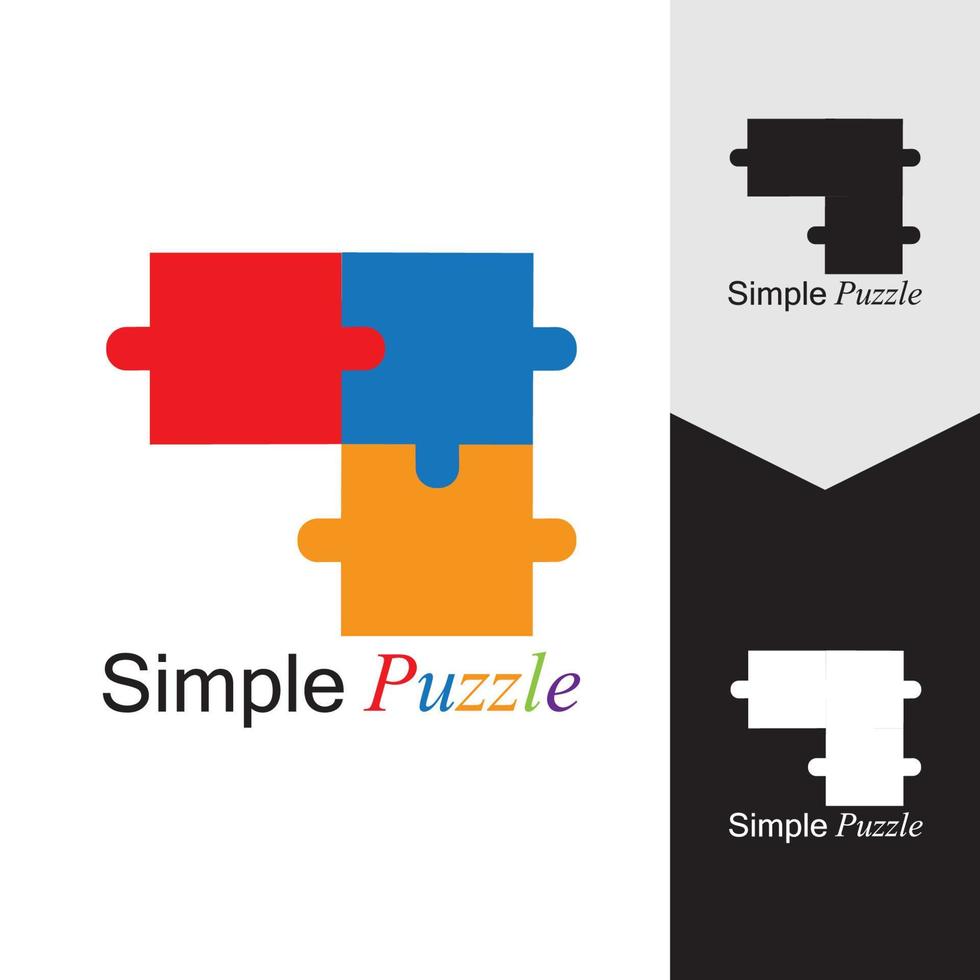 Puzzle vector icon illustration background