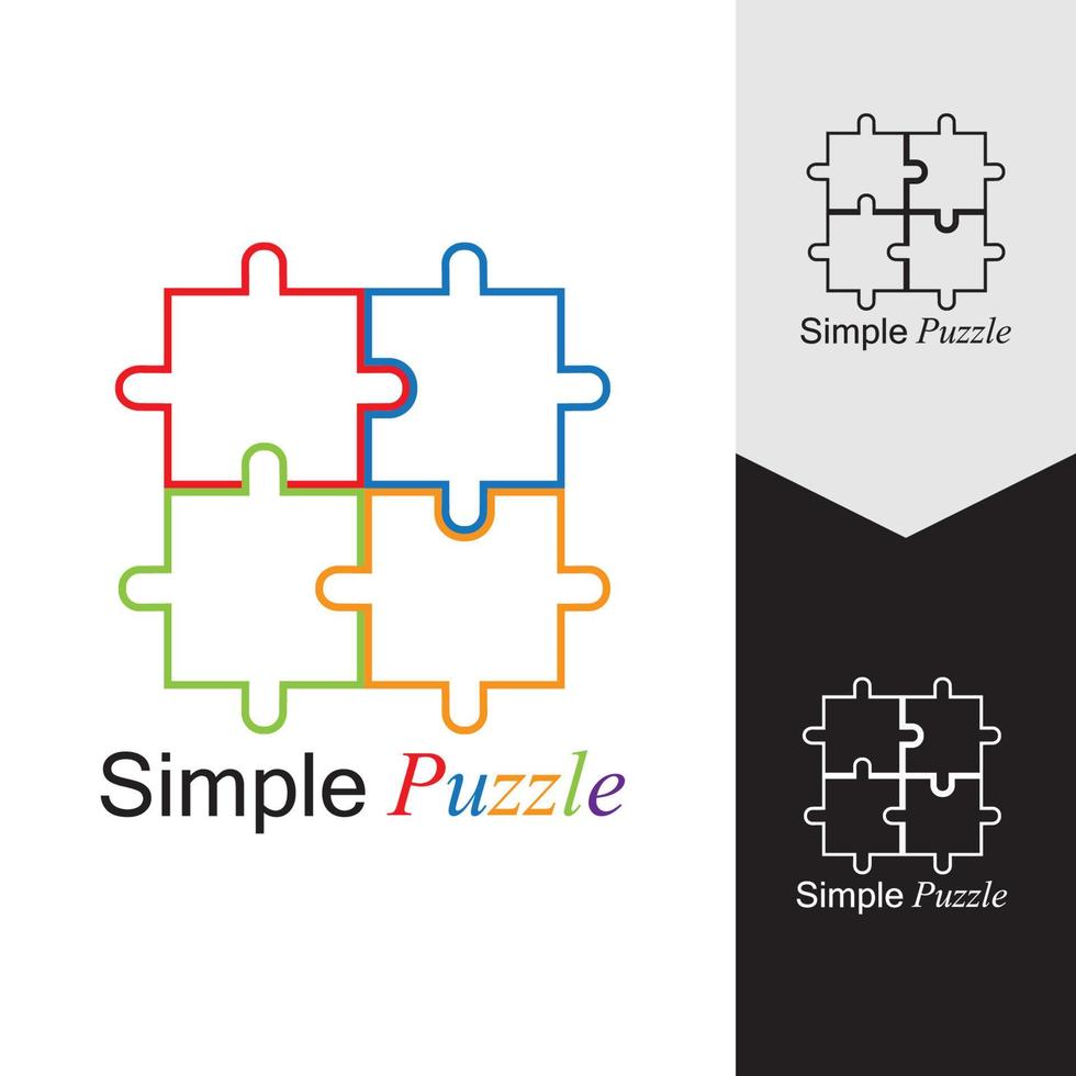 Puzzle vector icon illustration background
