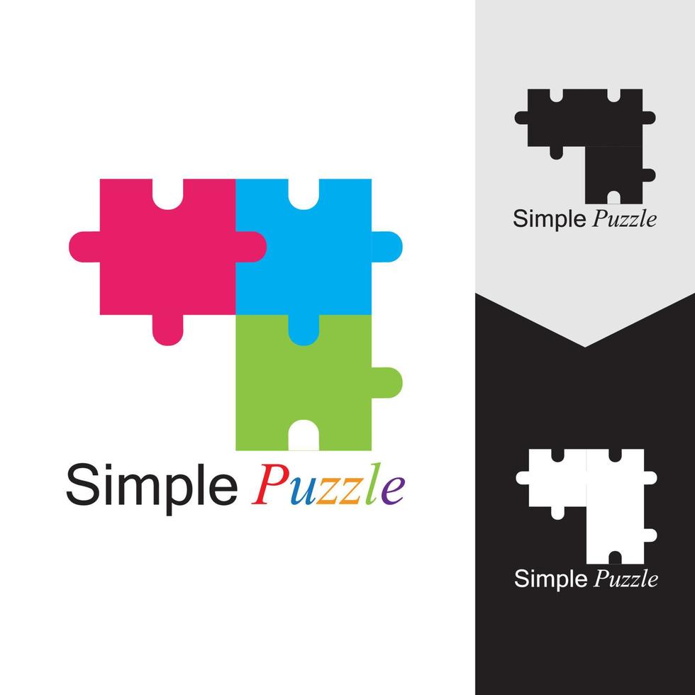 Puzzle vector icon illustration background