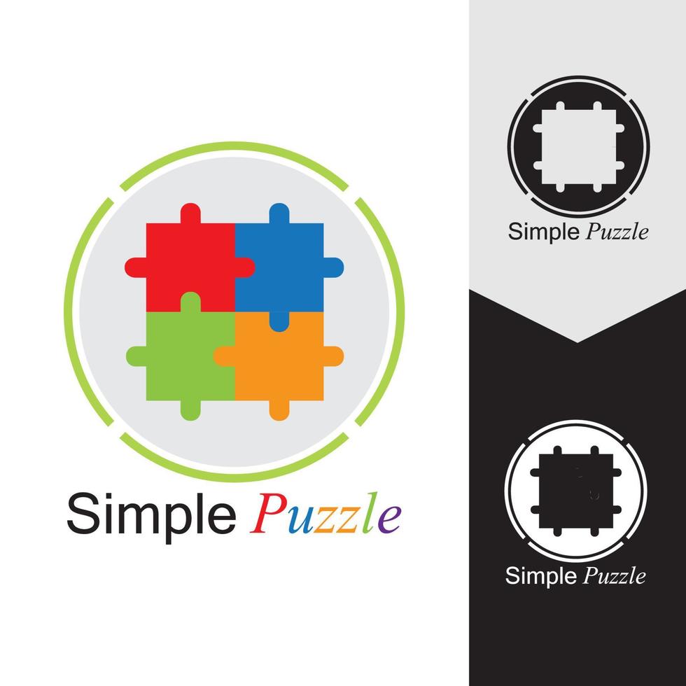 Puzzle vector icon illustration background