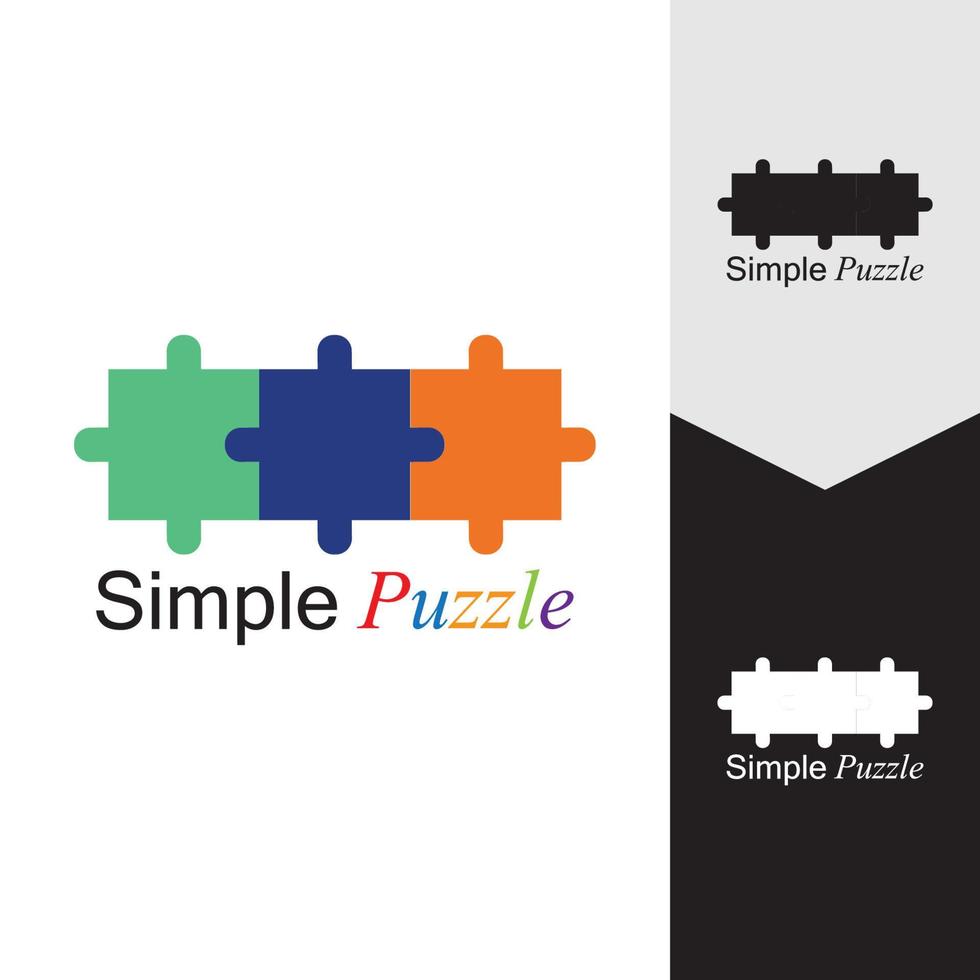 Puzzle vector icon illustration background