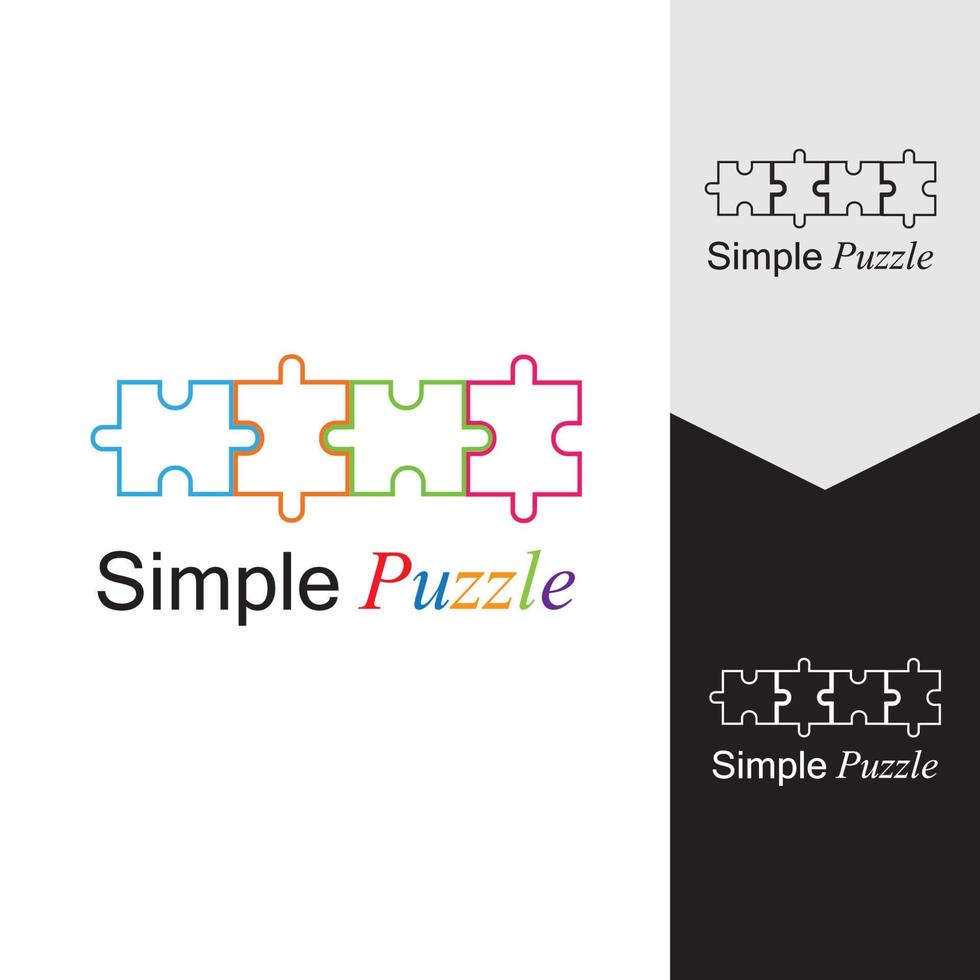 Puzzle vector icon illustration background